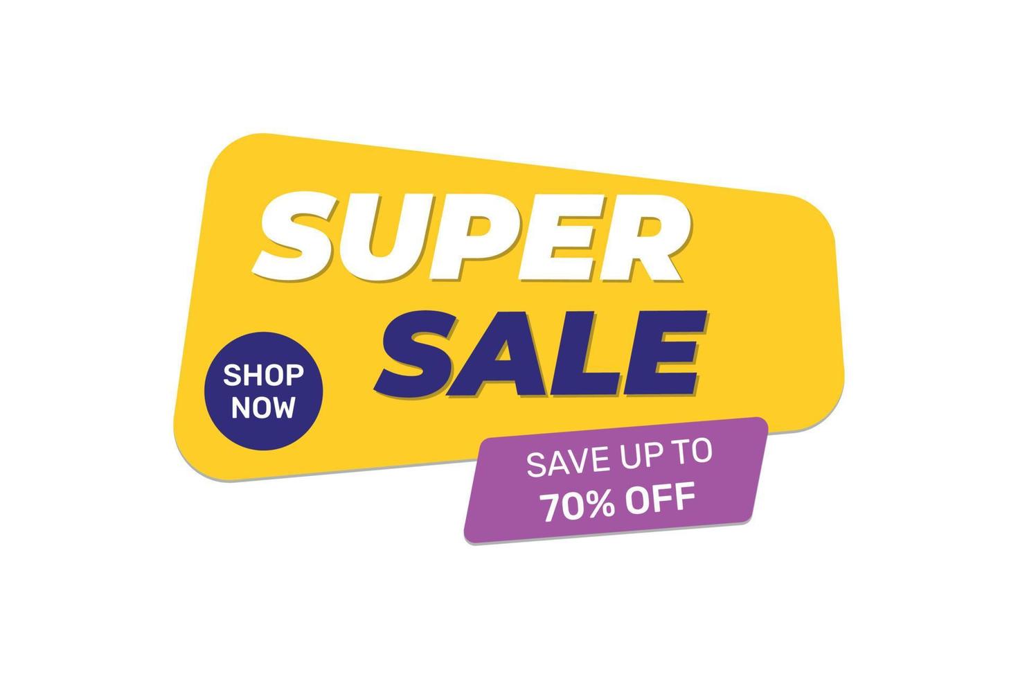 Super sale and discount sale promotion banner design premium vector. vector