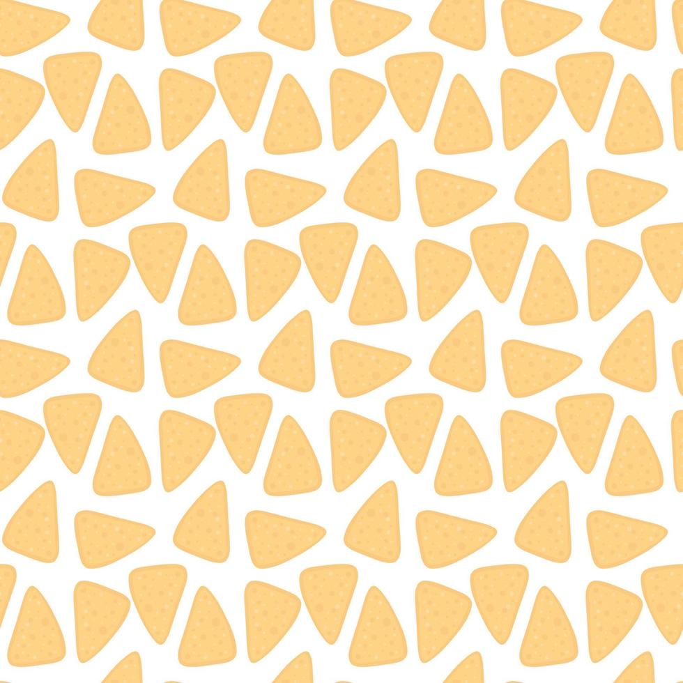 Tortilla chips or nachos tortillas seamless pattern flat vector color icon for apps and websites