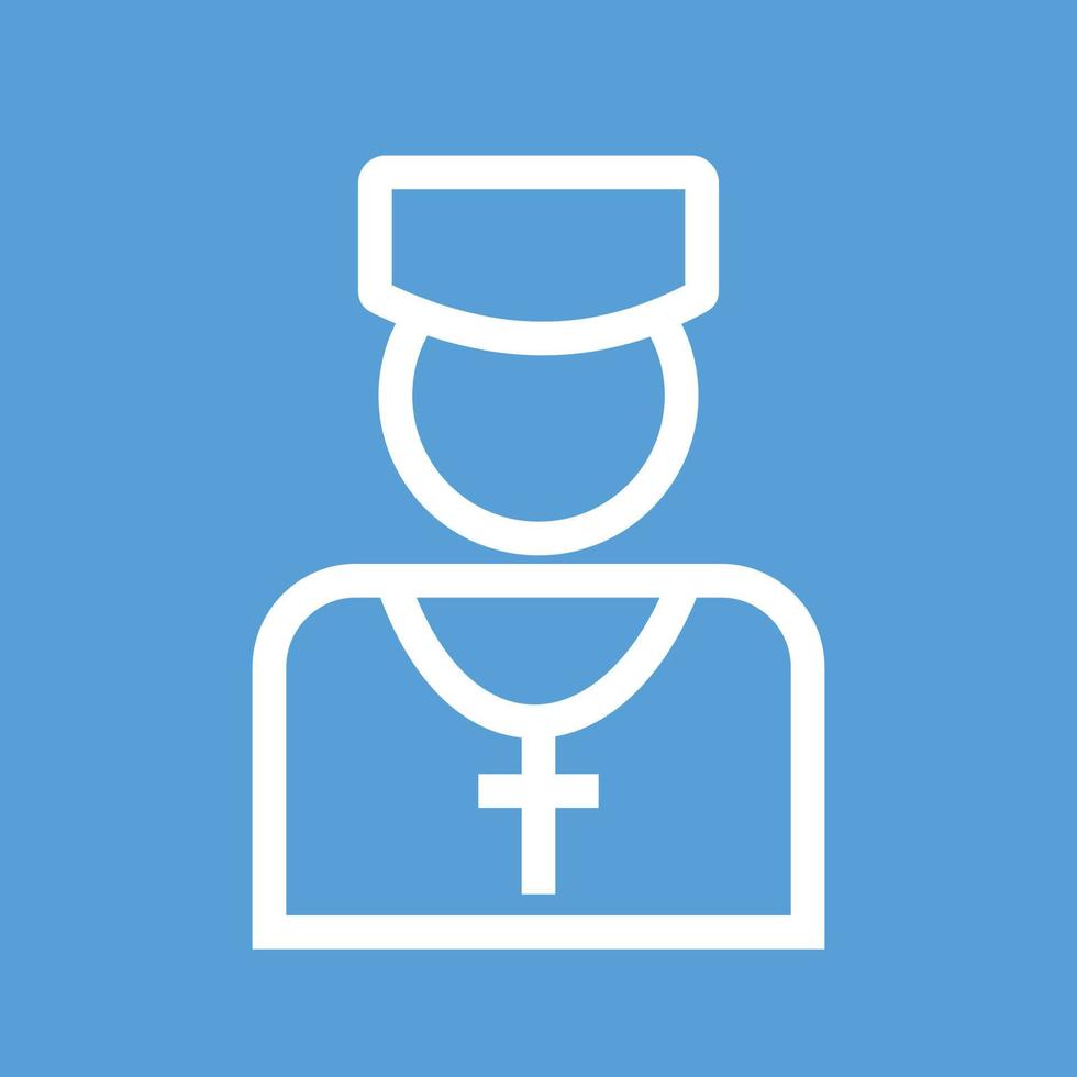 Priest Line Color Background Icon vector