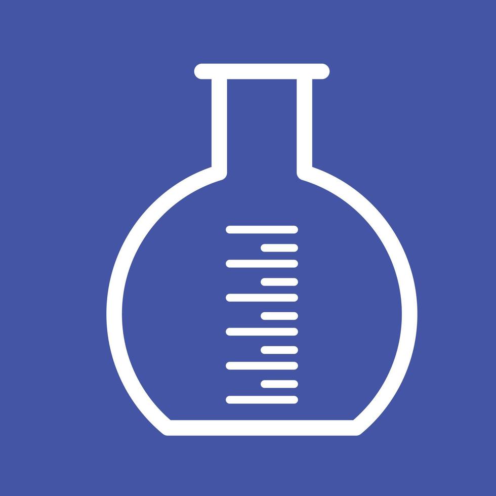 Round Bottom Flask Line Color Background Icon vector