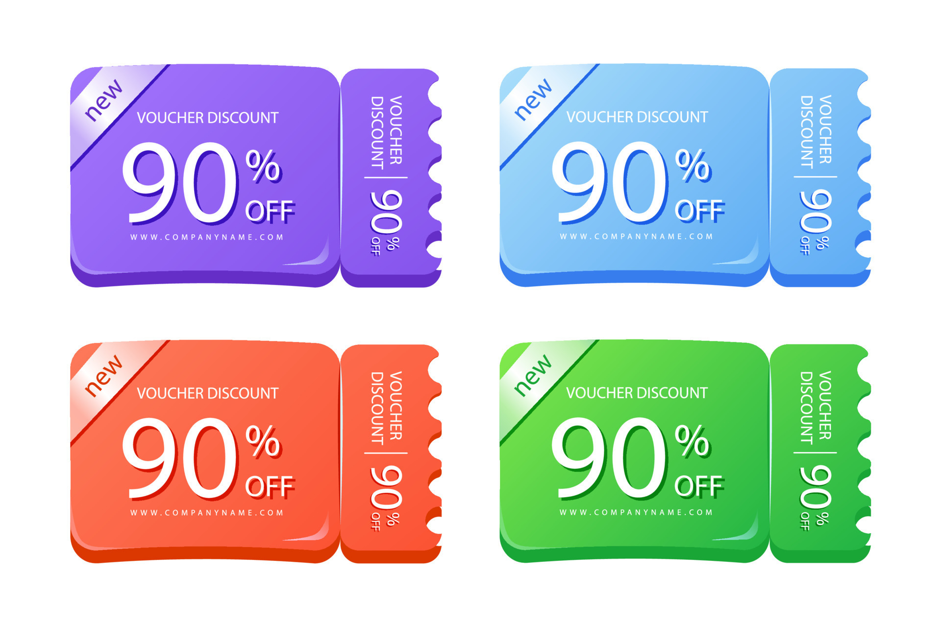 creative voucher coupon sale label collection 16666284 Vector Art at Vecteezy