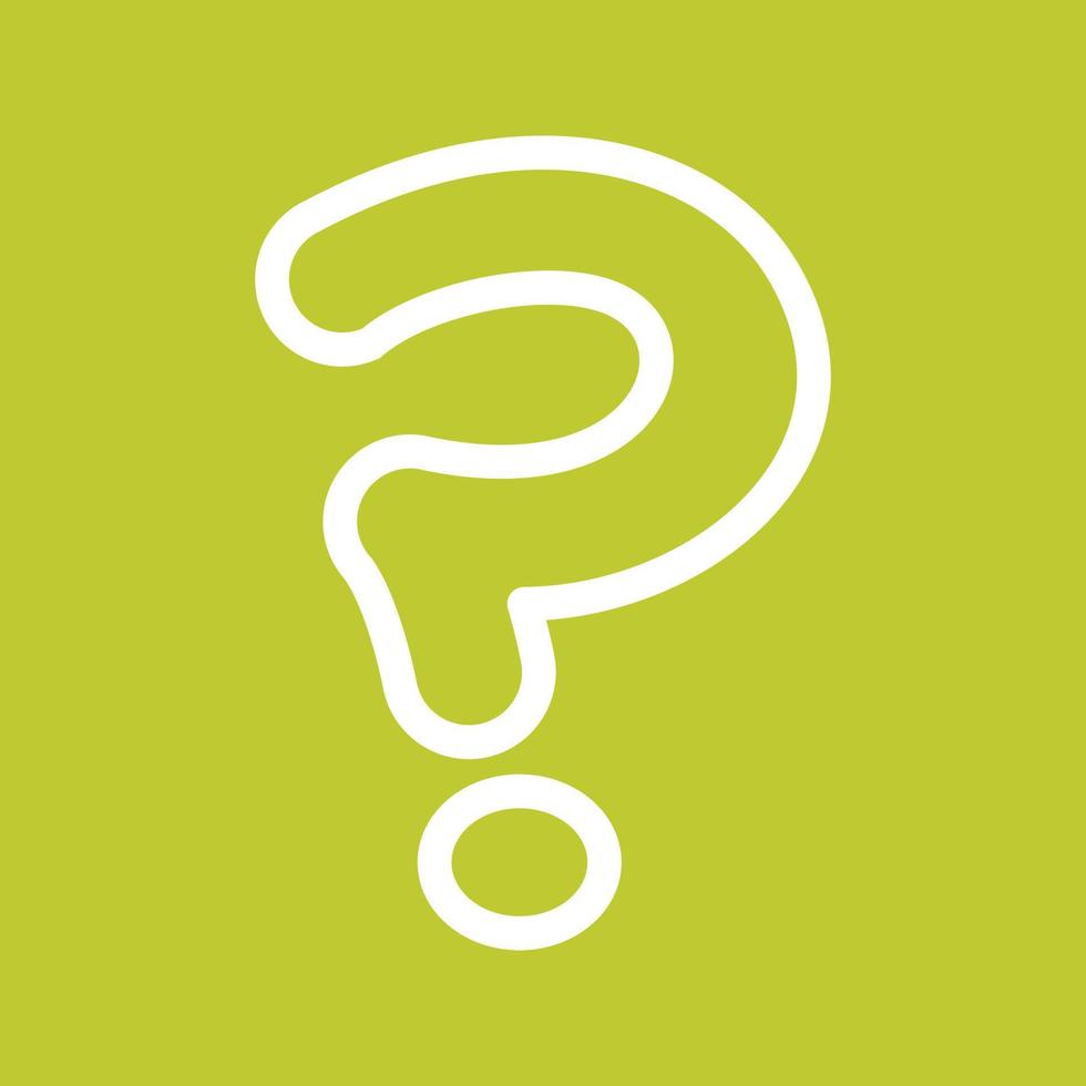 Question Mark Line Color Background Icon vector