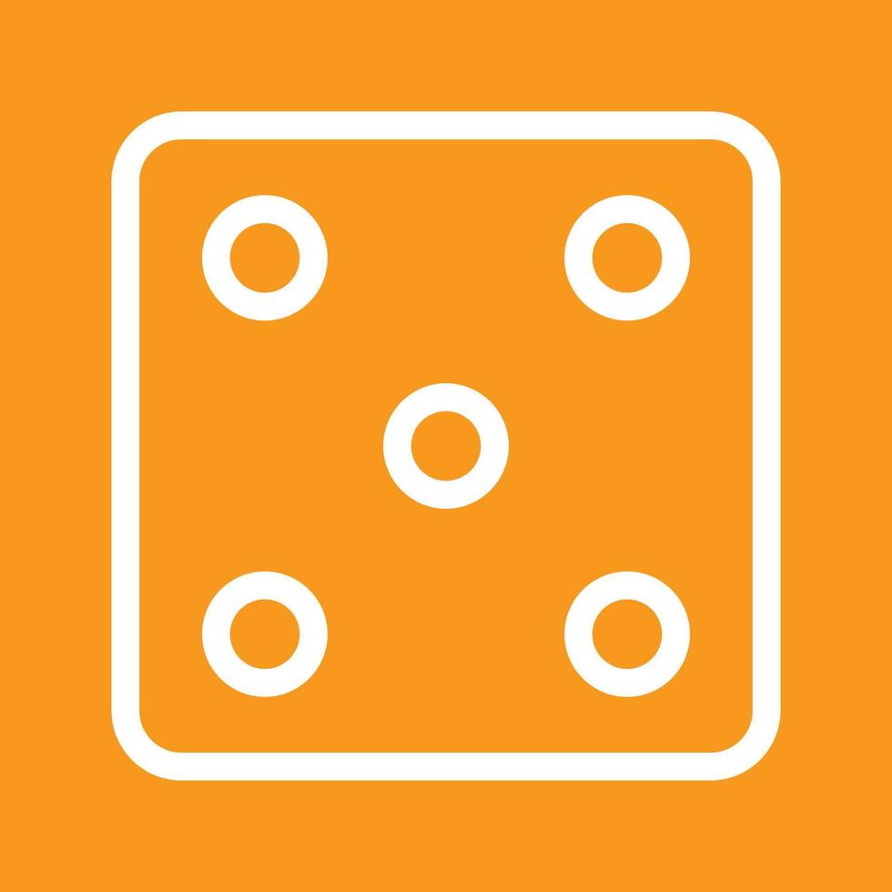 Dice II Line Color Background Icon vector