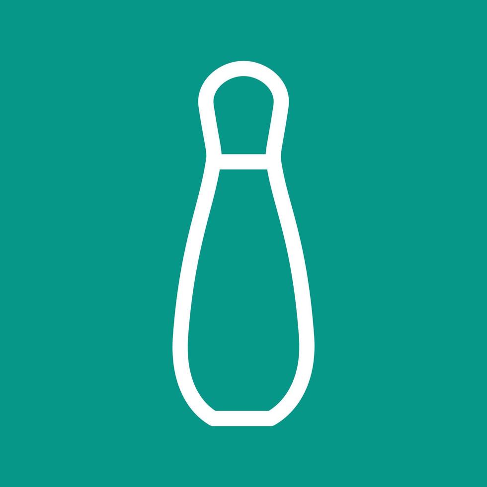 Bowling Pin Line Color Background Icon vector