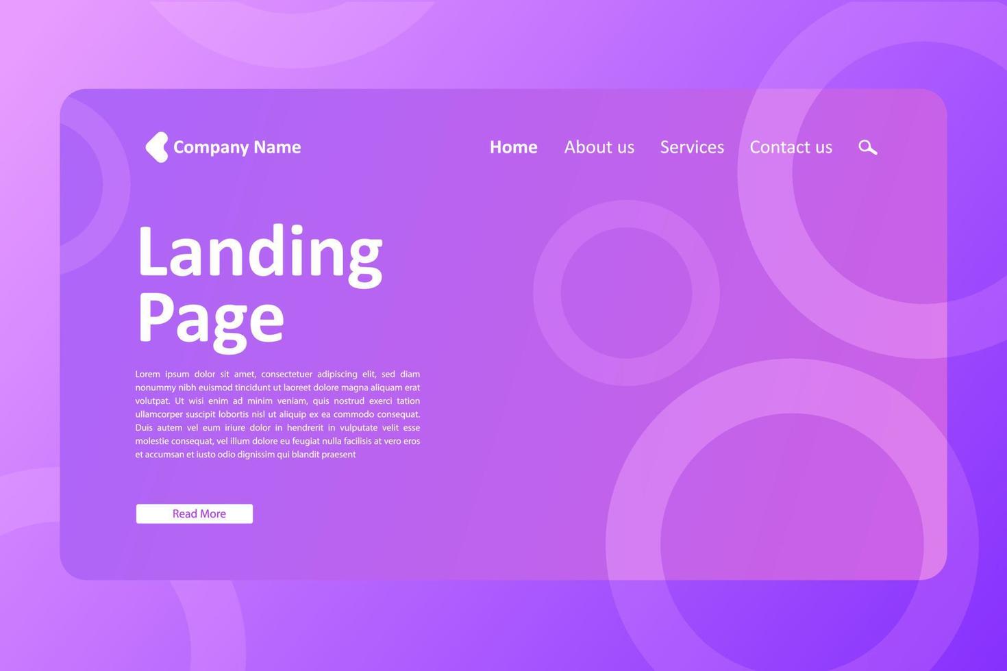 gradient abstract landing page colorful background vector