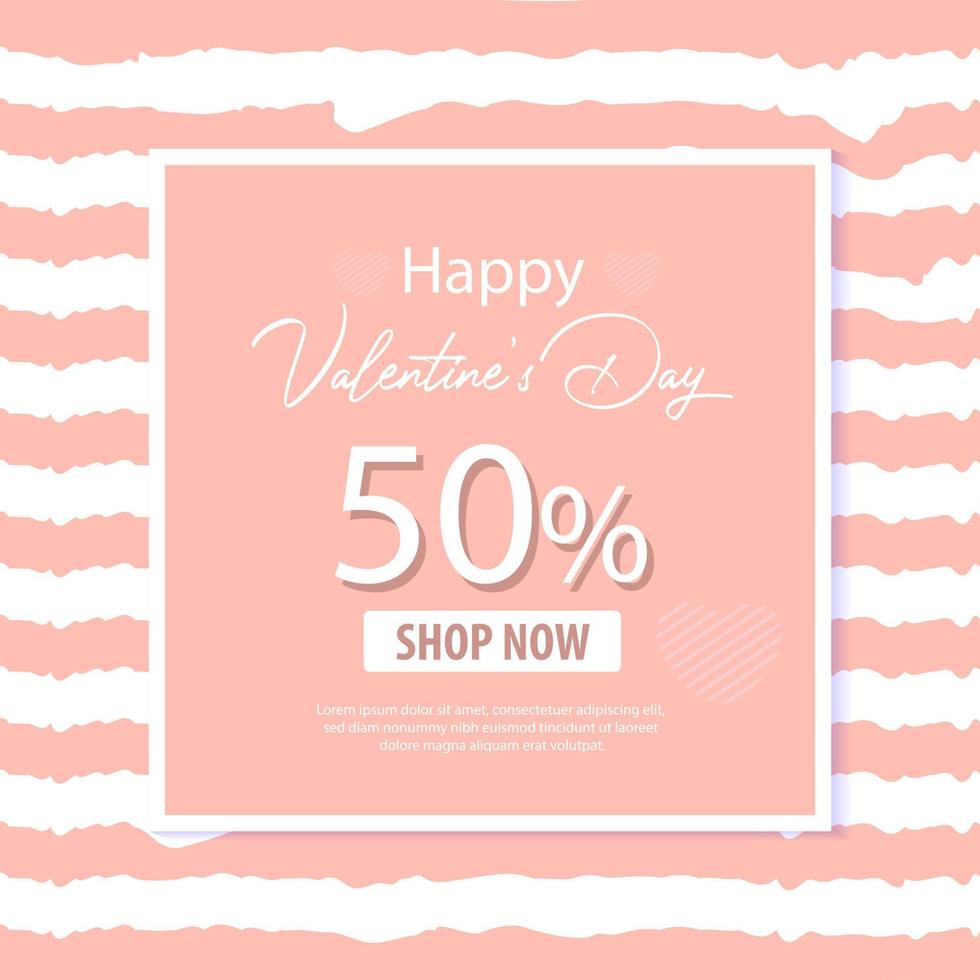Realistic valentines day background promo sale vector