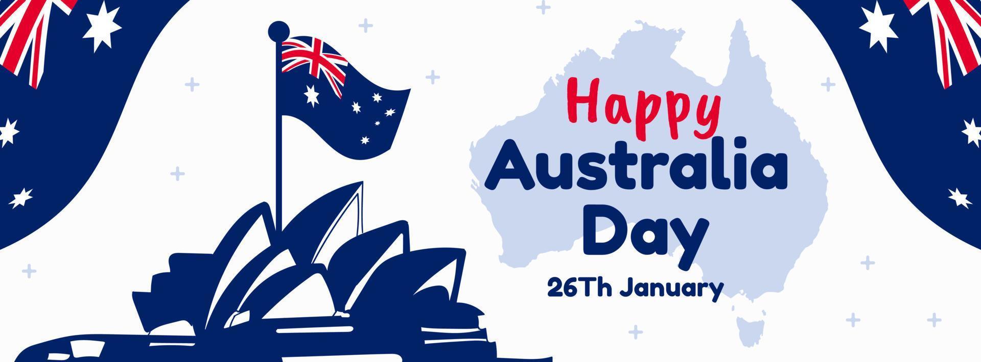 Australia day banner design for 26th of January. Abstract geometric
