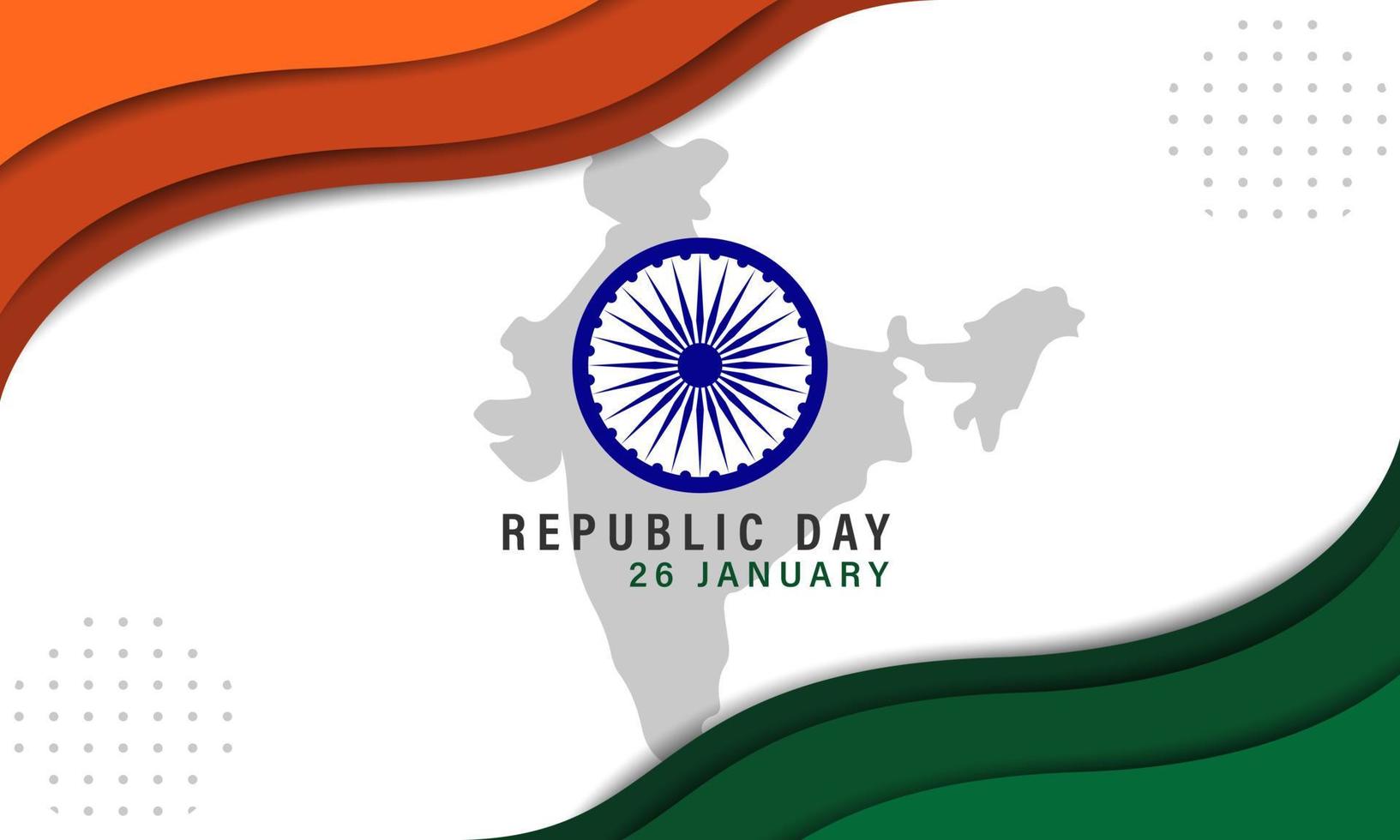 Happy Indian Republic day celebration poster or banner background. Vector illustration.greeting card design