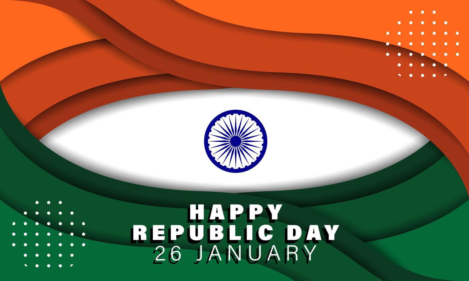 Happy Indian Republic day celebration poster or banner background. Vector illustration.greeting card design