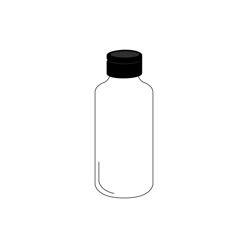 0.5 liter round bottle with screw cap vector