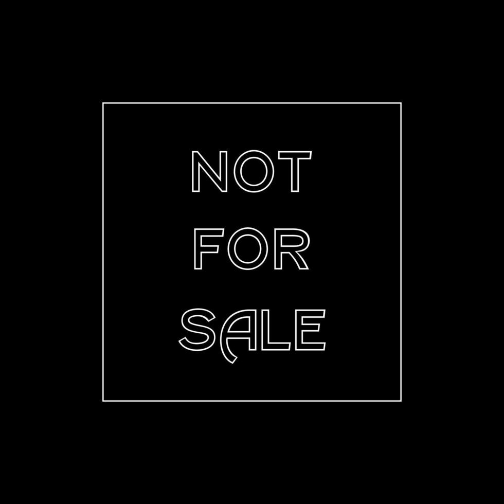 Not for Sale Vector