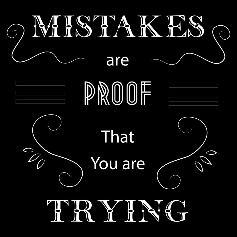 Mistakes Motivational Quote vector