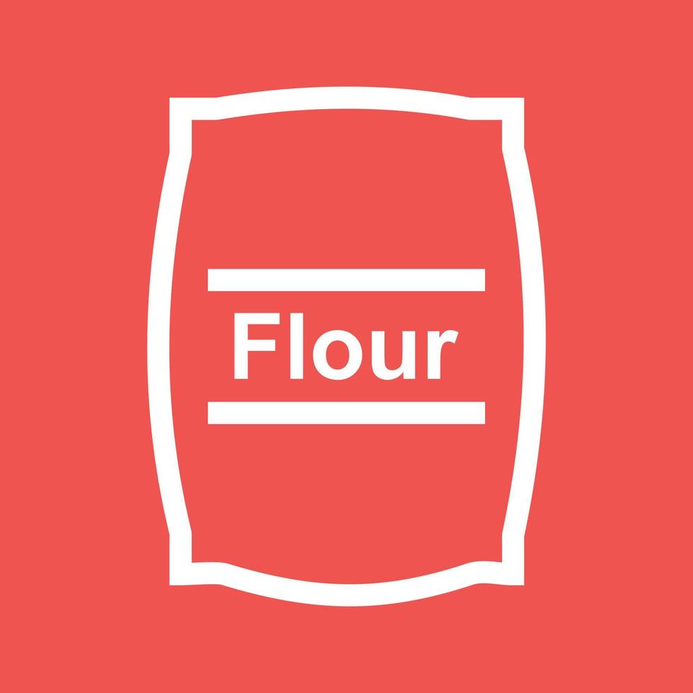 Flour bag Line Color Background Icon vector