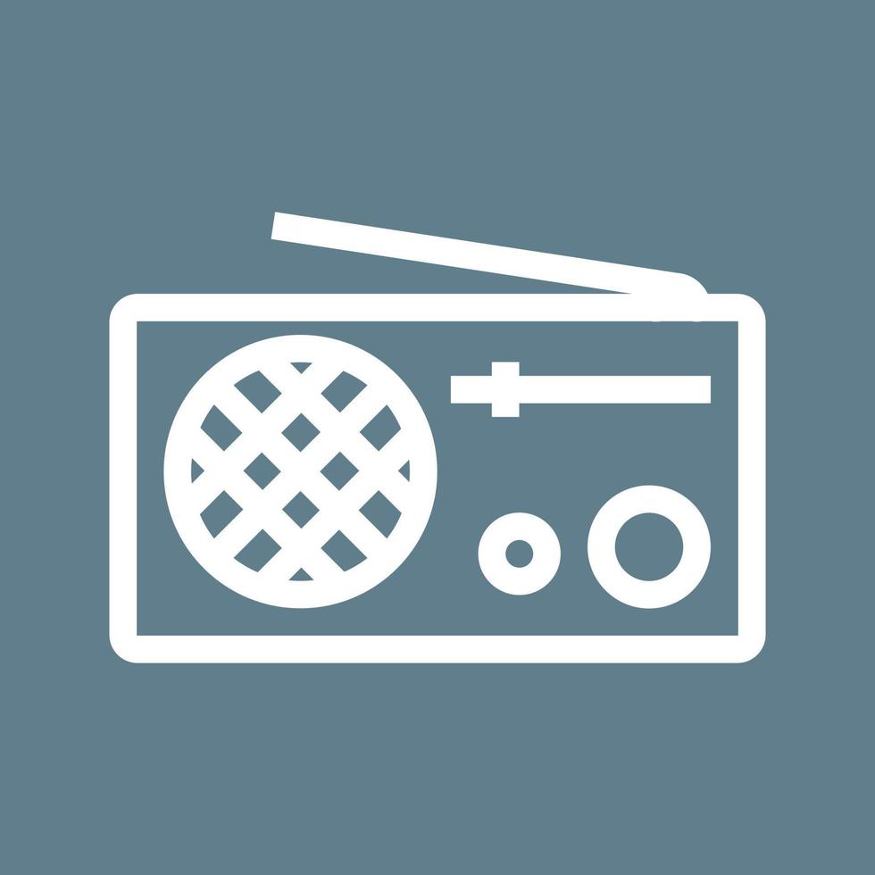 Radio Line Color Background Icon vector