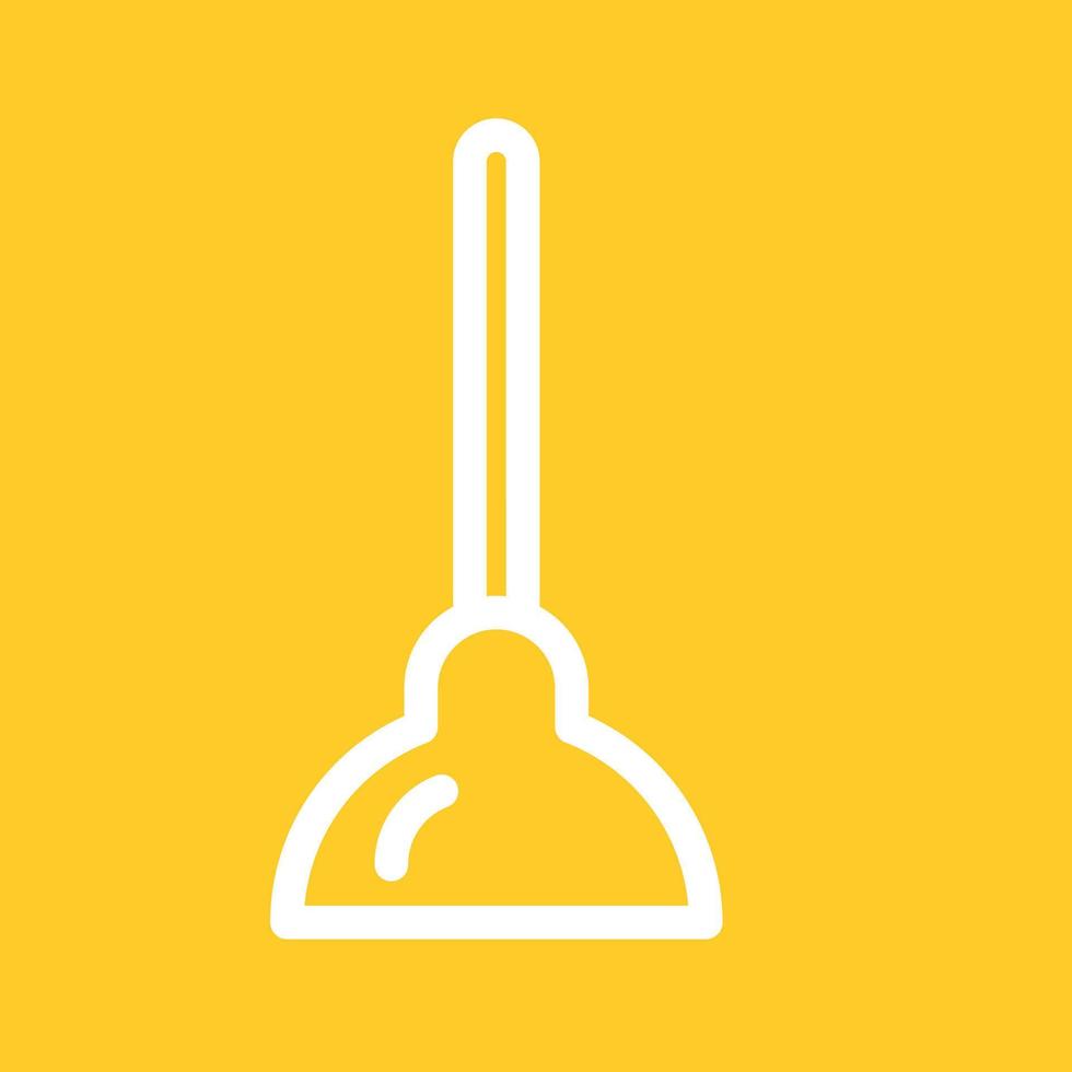 Plunger Line Color Background Icon vector