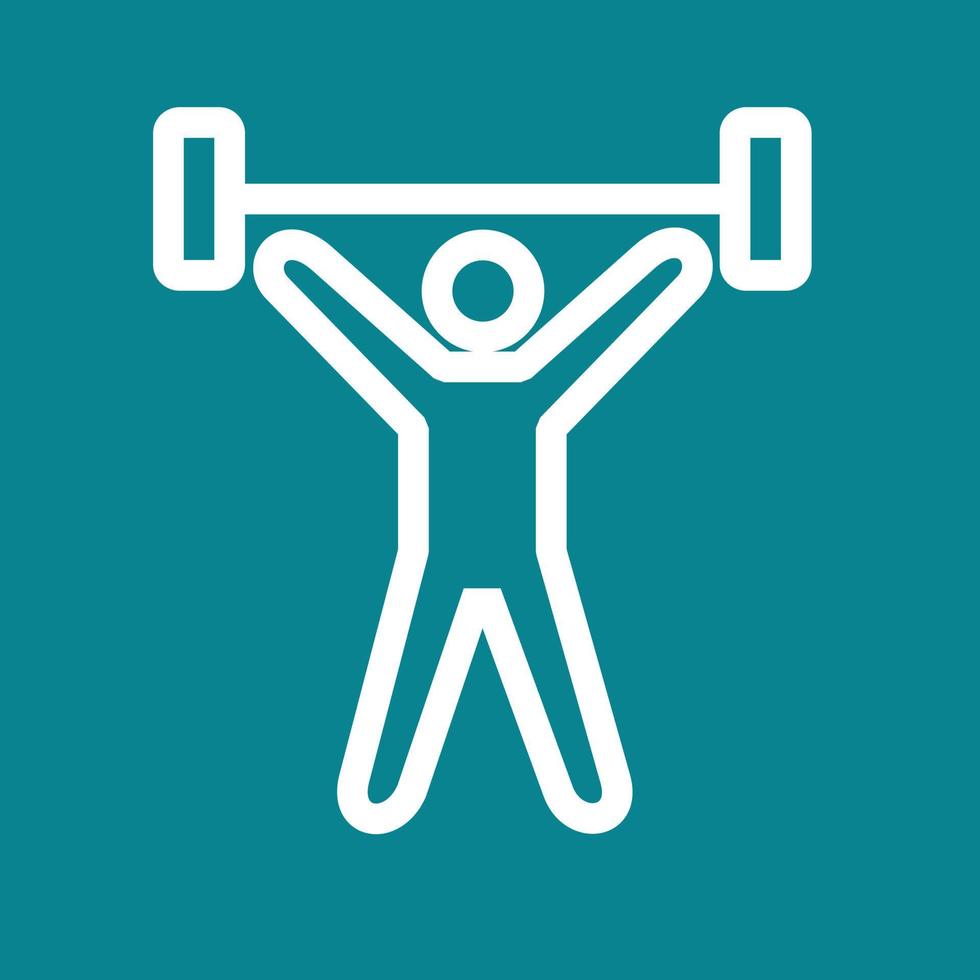 Weight Lifting Person Line Color Background Icon vector