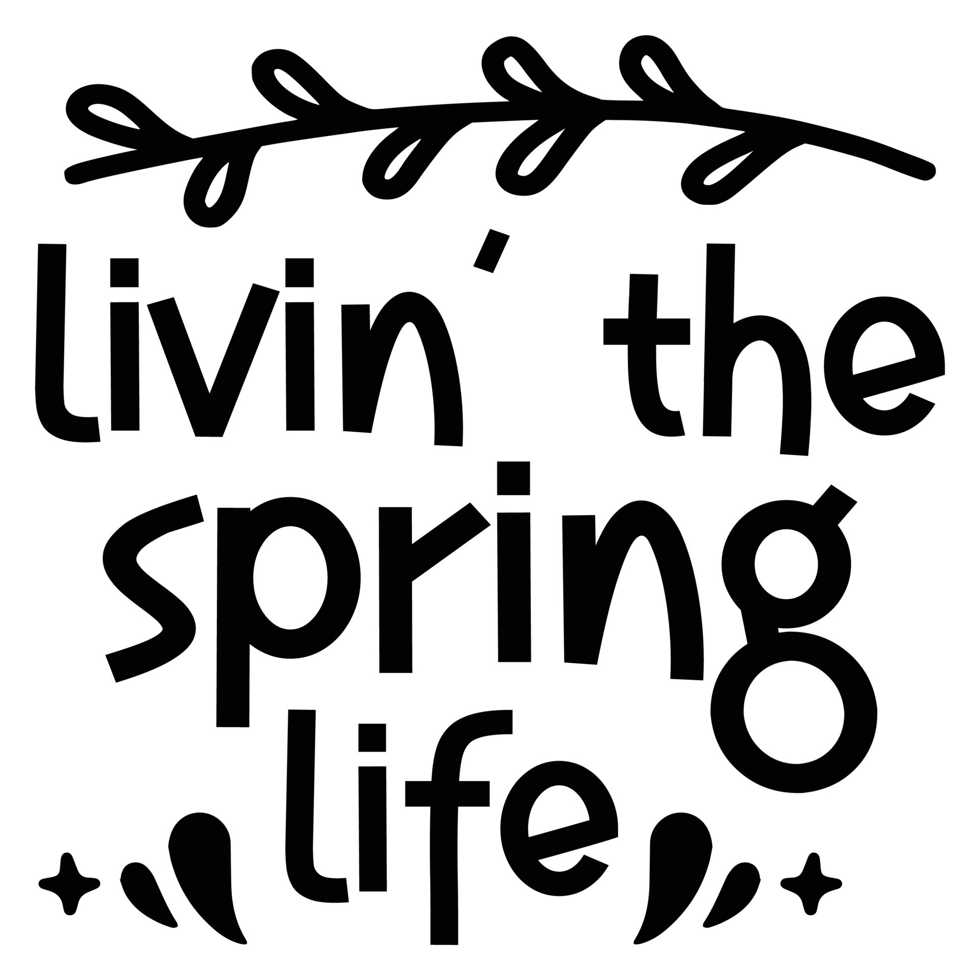 Living The Spring Life Shirt Design For Print 16667577 Vector Art at