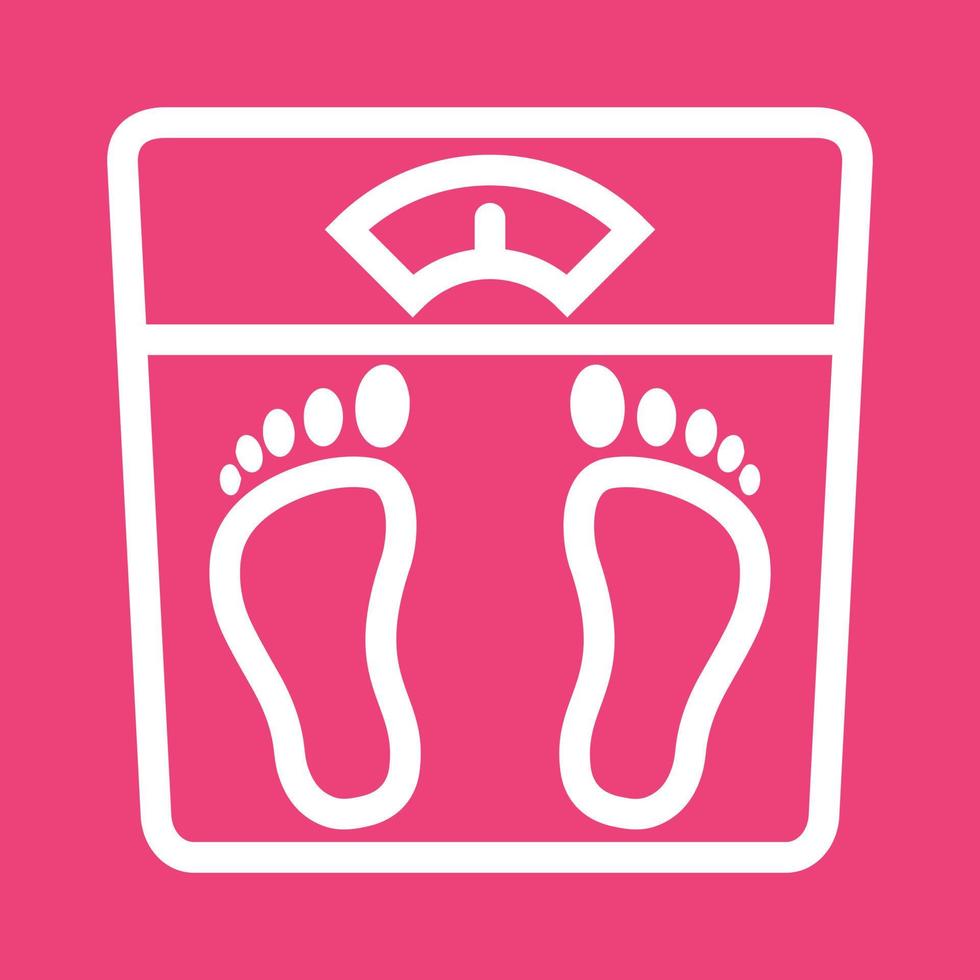 Weighing Machine Line Color Background Icon vector