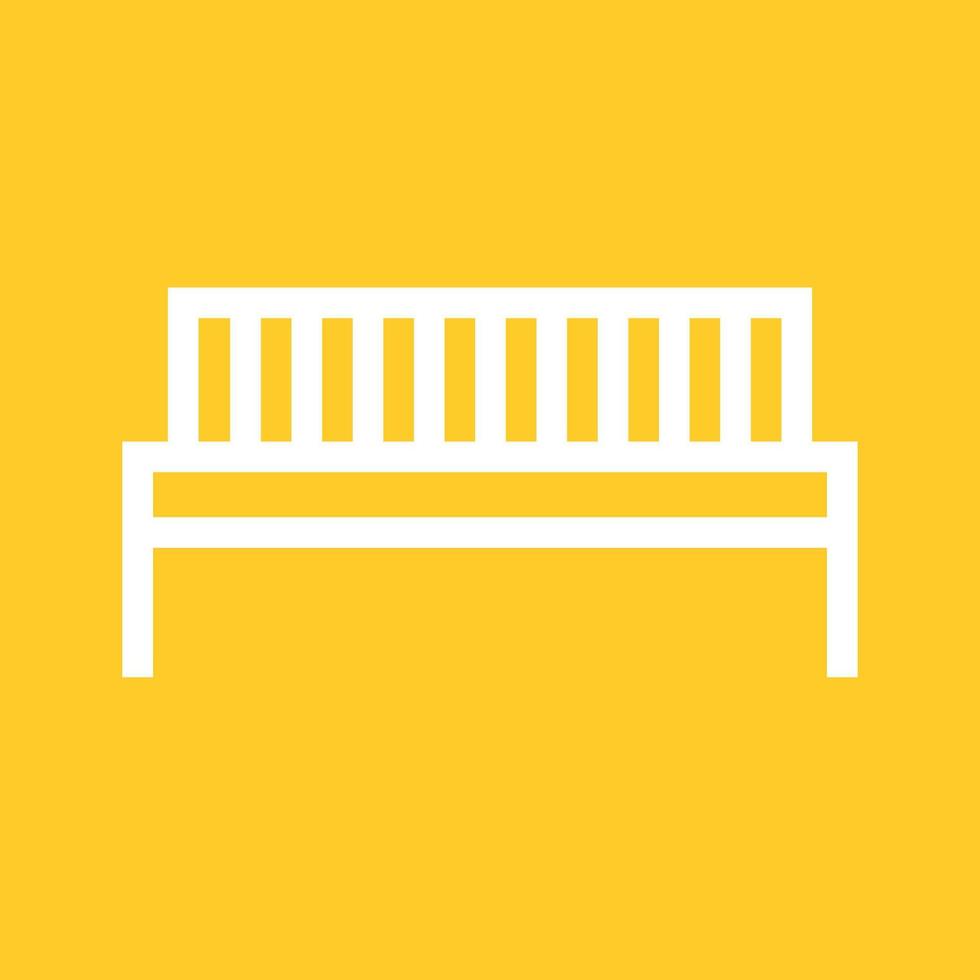 Bench Line Color Background Icon vector