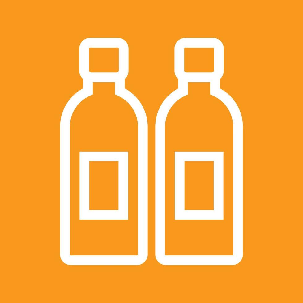 Two Bottles Line Color Background Icon vector