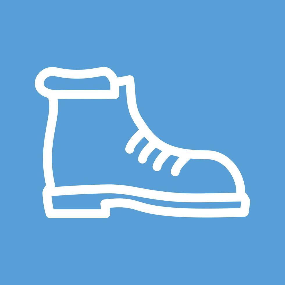 Camping Boot Line Color Background Icon vector