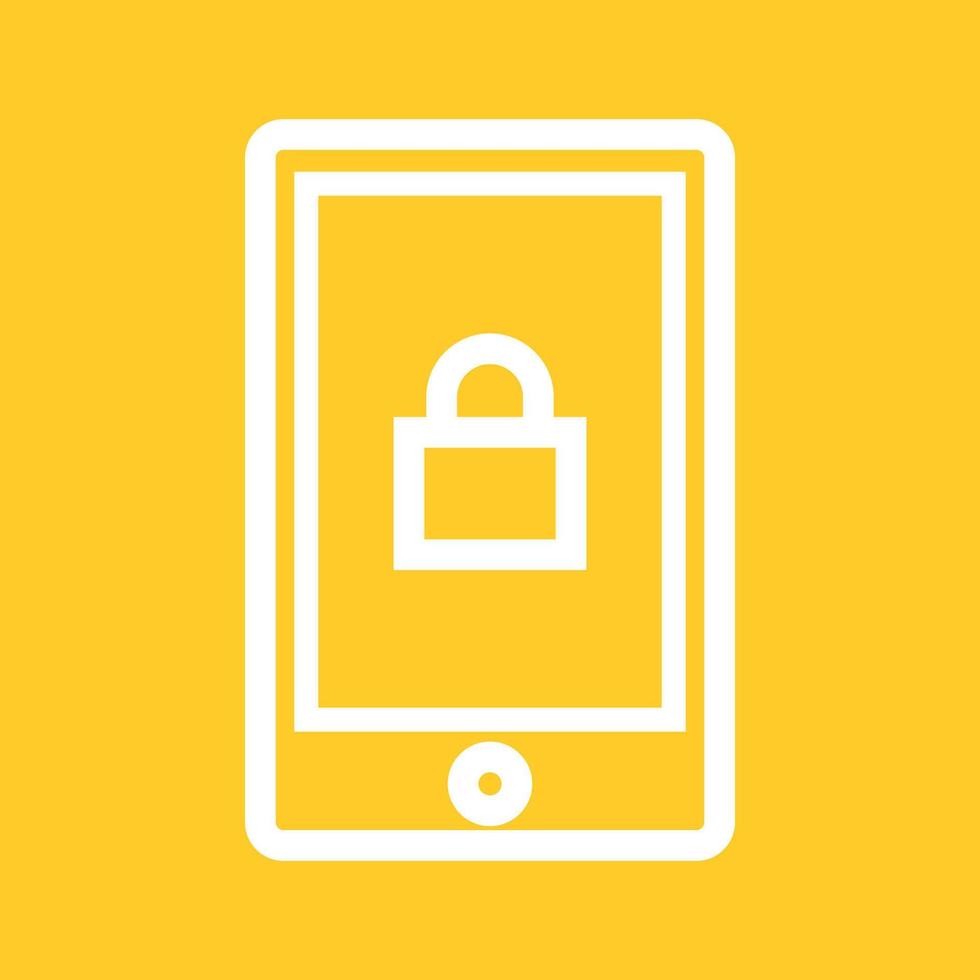 Secure Device Line Color Background Icon vector