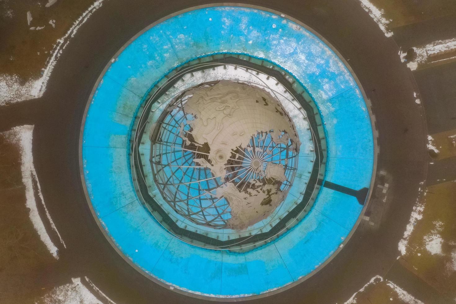 Queens, New York - March 10 2019 -  The iconic Unisphere in Flushing Meadows Corona Pk. in Queens. The 12 story structure was commissioned for the 1964 NYC World's Fair. photo