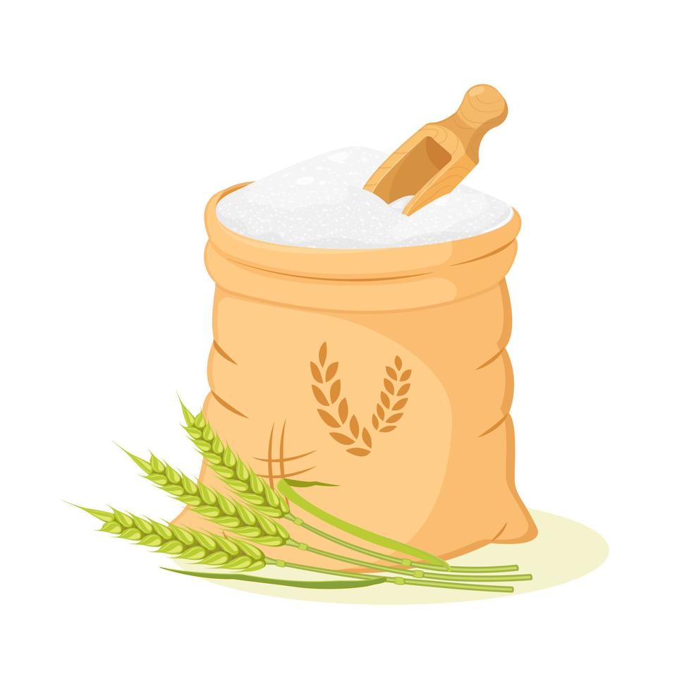 Bag Of Flour Open And Scoop Wheat Product Flour Packaging Design bag-of-flour-open-and-scoop-wheat-product-flour-packaging-design