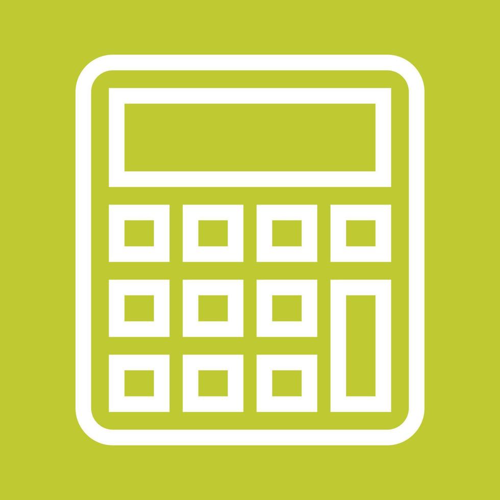 Calculator Line Color Background Icon vector