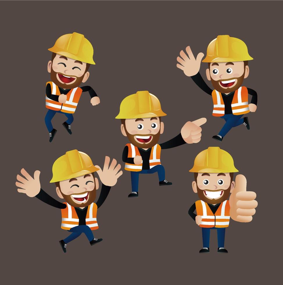 People Set - Profession - Worker. builder vector