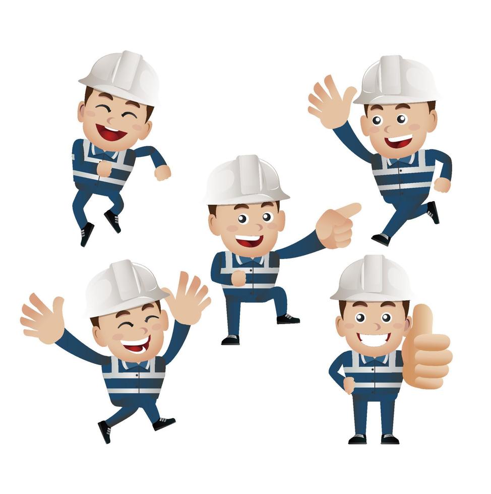 conjunto de personas - profesión - trabajador. constructor vector