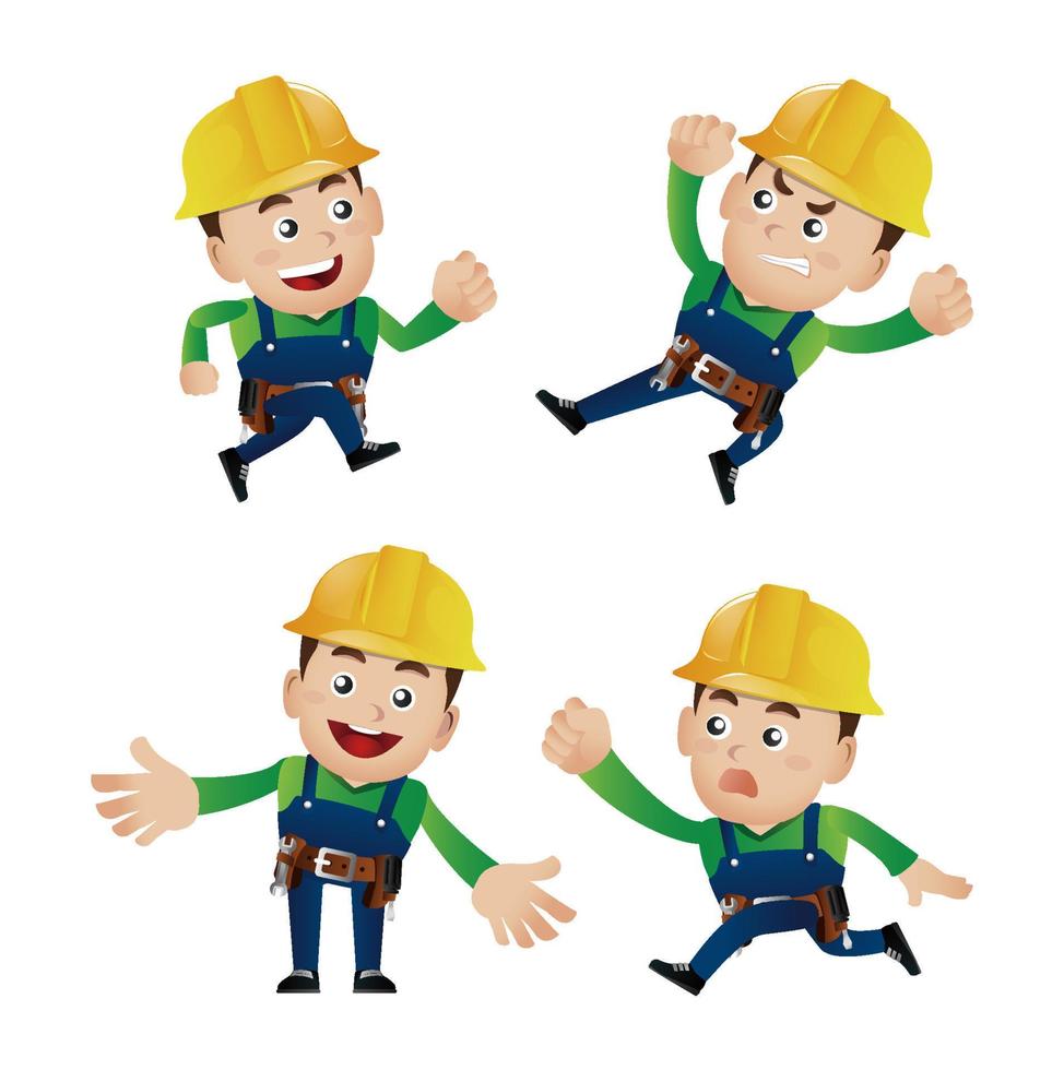 People Set - Profession - Worker. builder vector