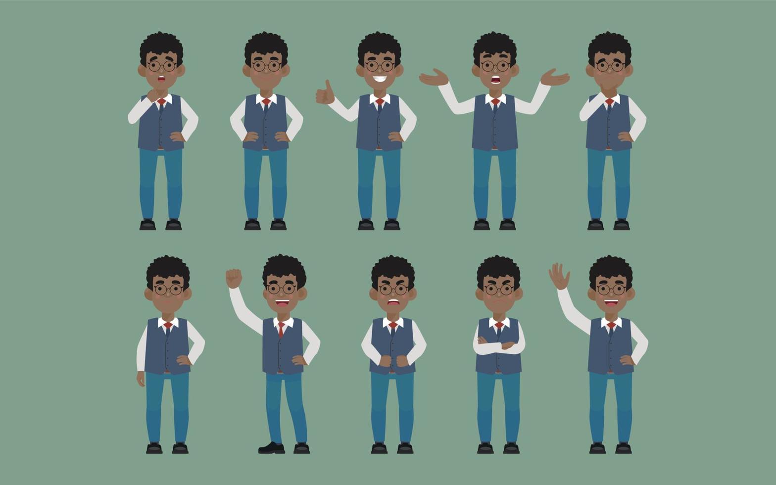 Flat set - people with different emotion vector