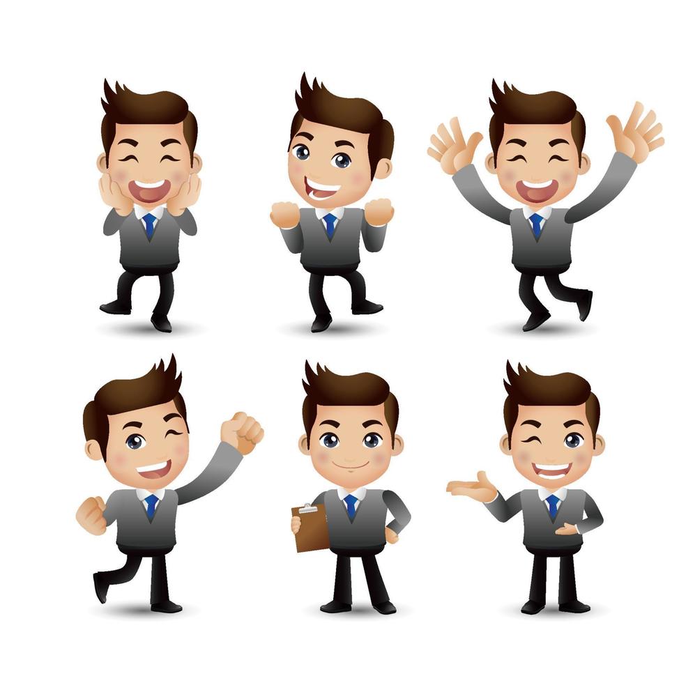 people with different poses vector