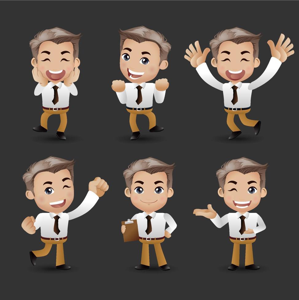 people with different poses vector