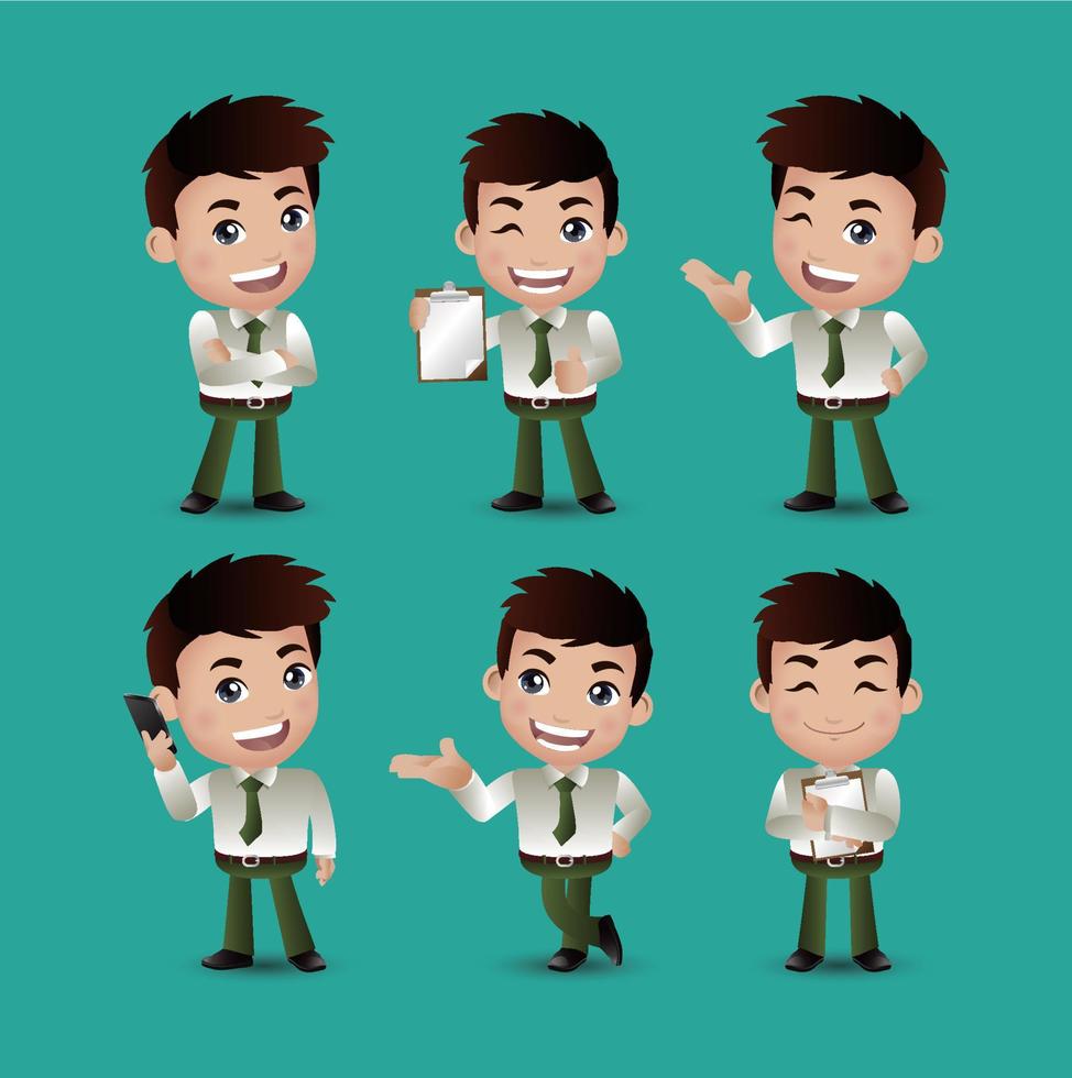 people with different poses vector