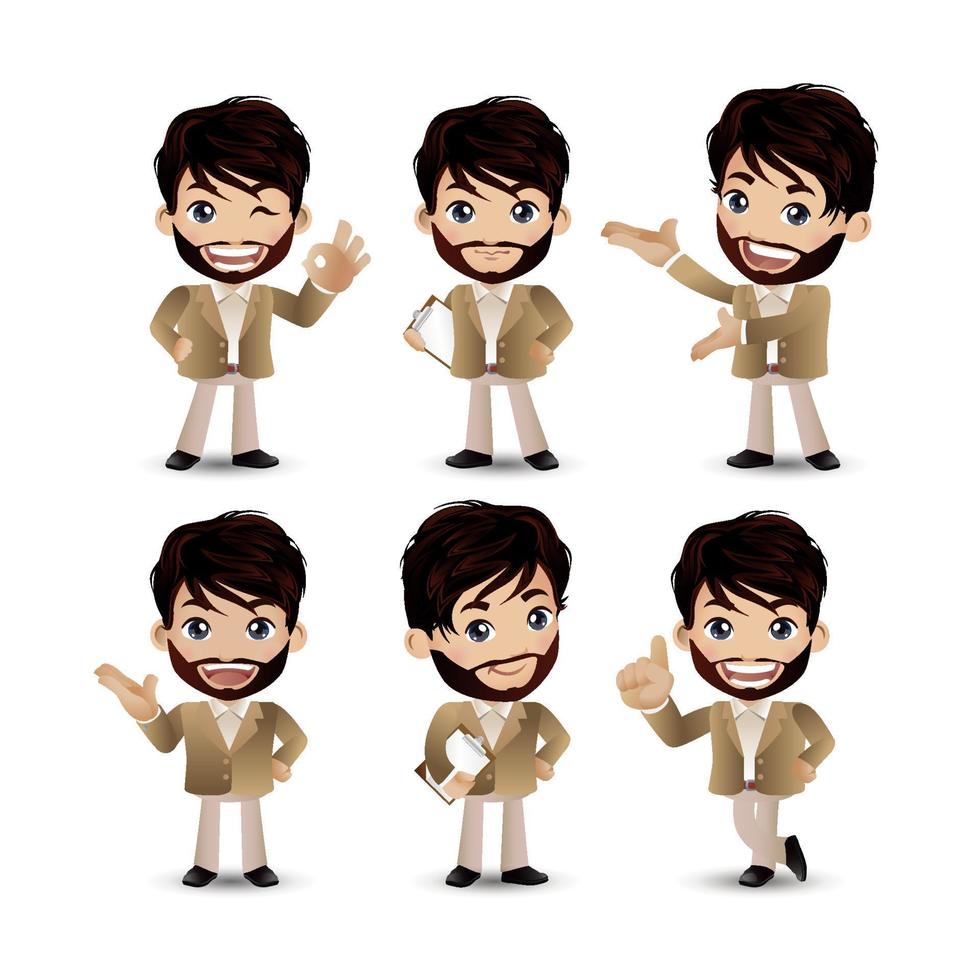 People with different poses vector
