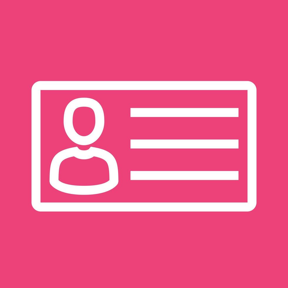 Identity Card Line Color Background Icon vector