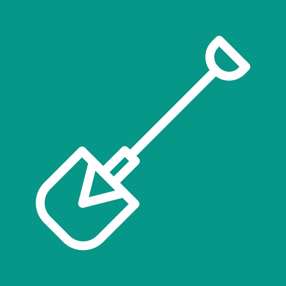 Shovel Line Color Background Icon vector