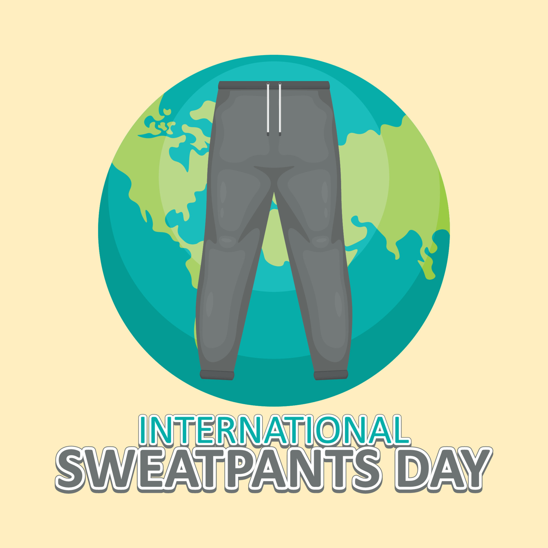 International Sweatpants Day background. 16668339 Vector Art at Vecteezy