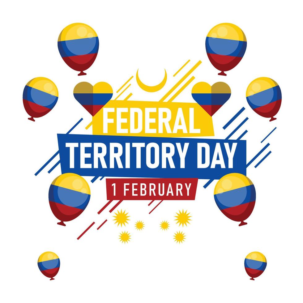 Malay Federal Territory Day background. vector