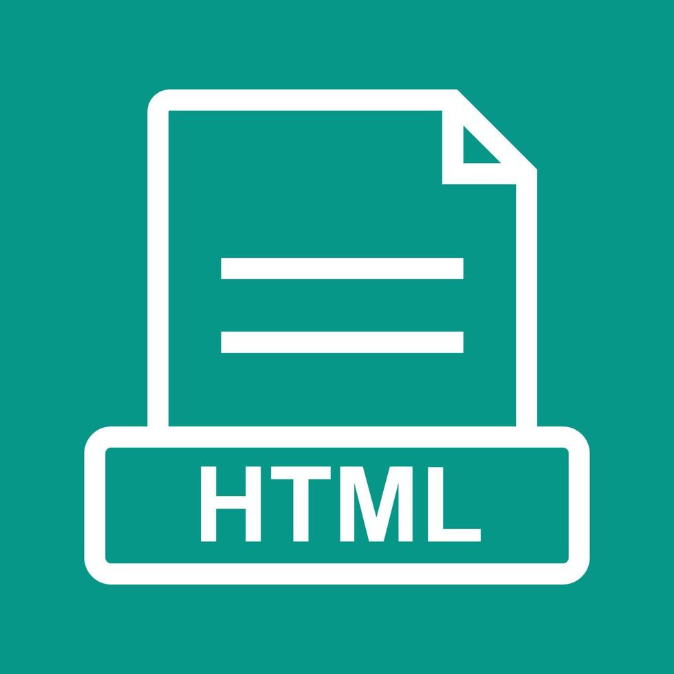 icono de fondo de color de línea html vector