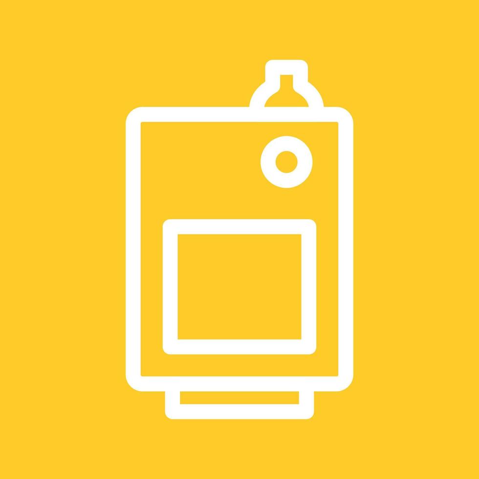 Solid Fuel Boiler Line Color Background Icon vector