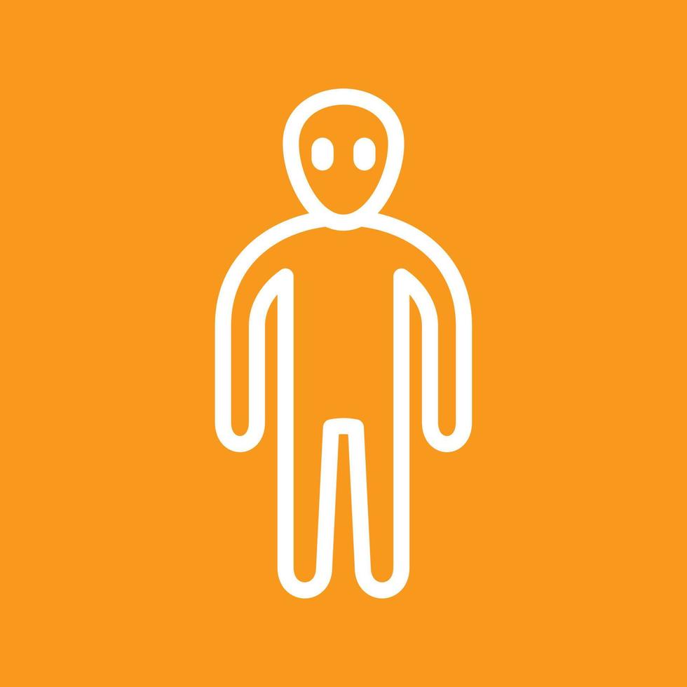 Alien Line Color Background Icon vector