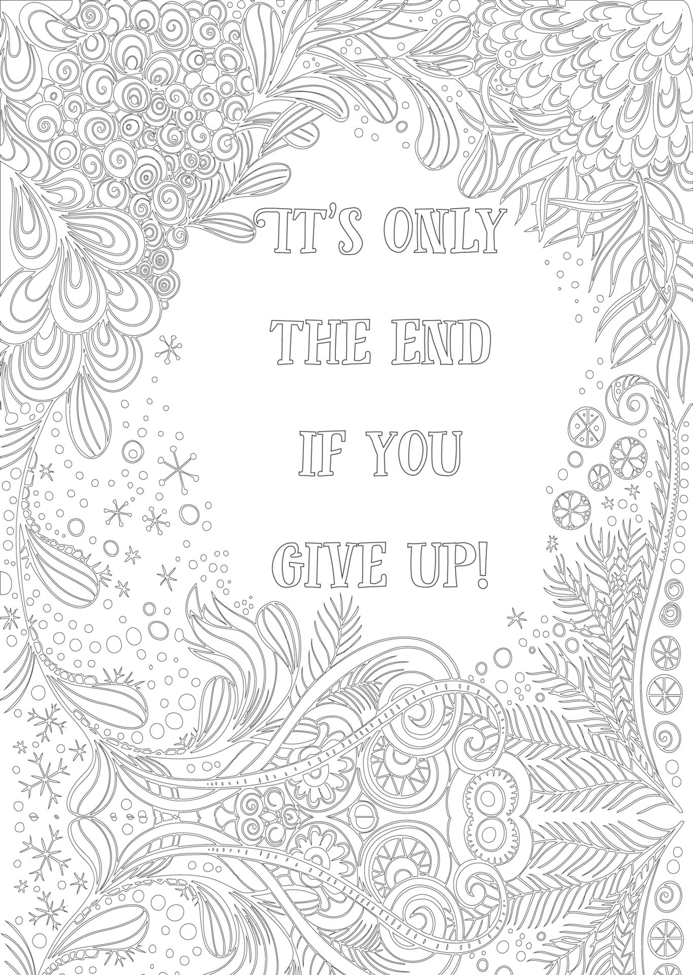 Motivational Quotes Coloring Page 16668416 Vector Art at Vecteezy