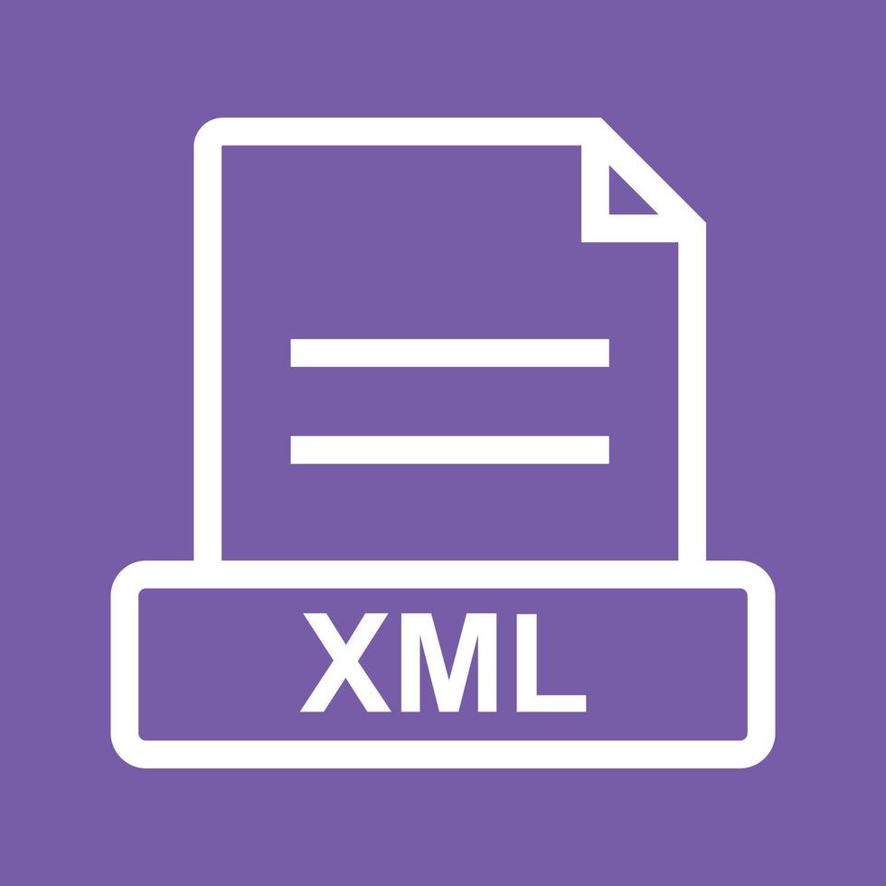 XML Line Color Background Icon vector