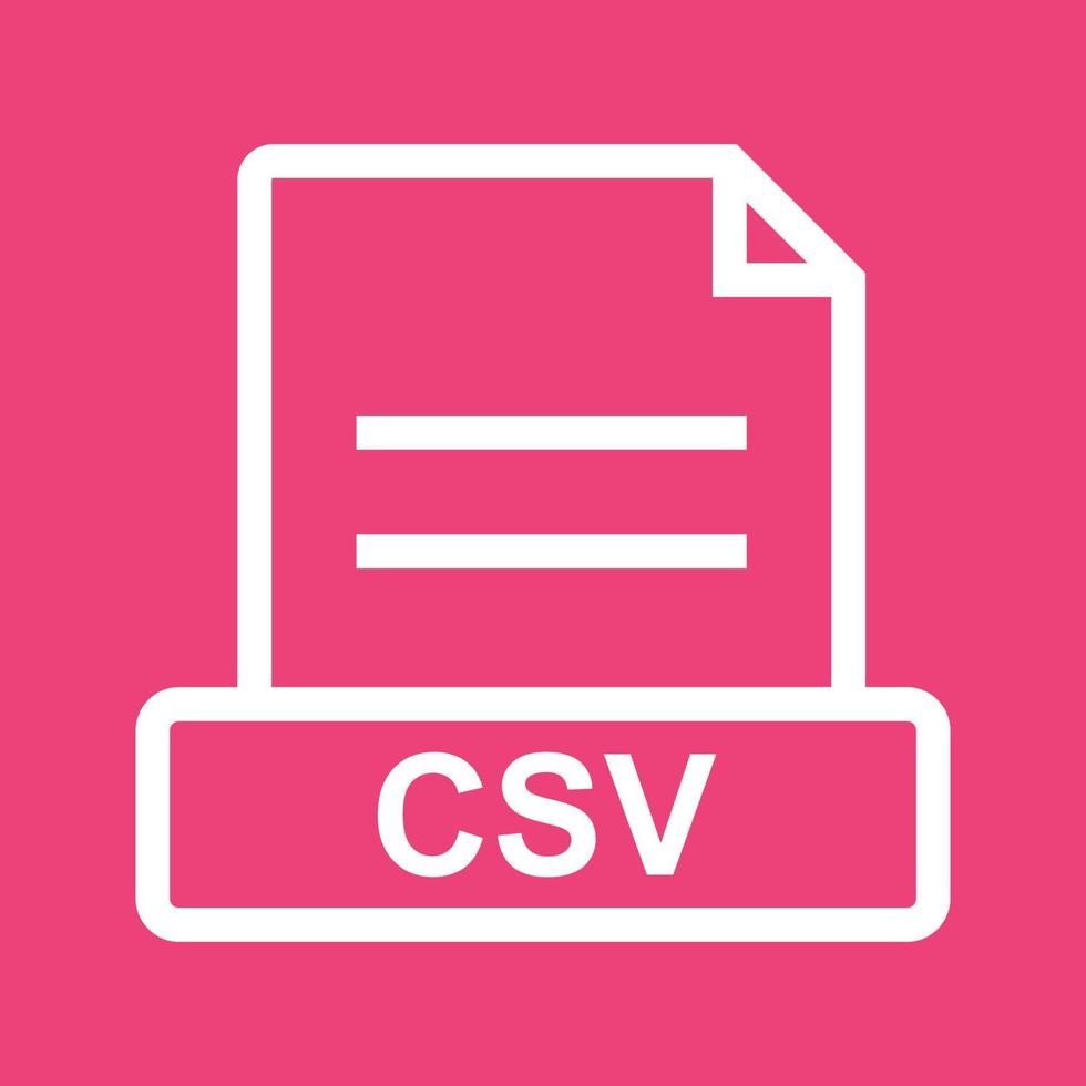 CSV Line Color Background Icon vector