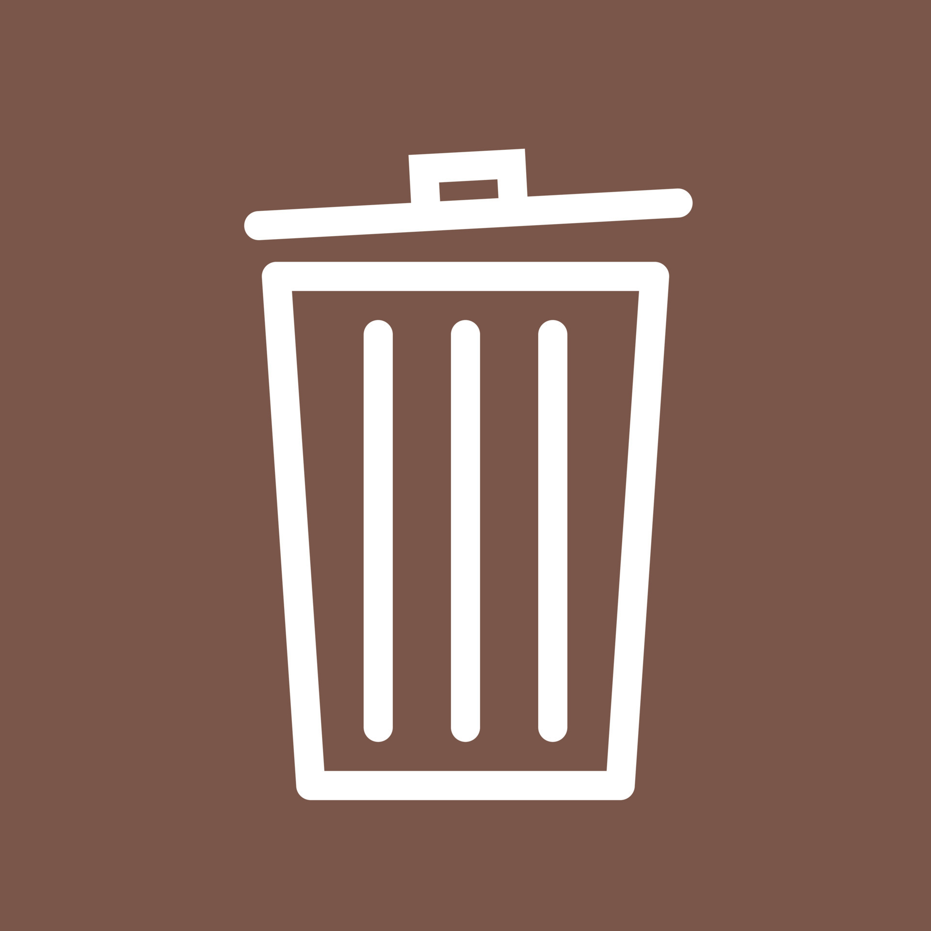 Brown Recycling Bin