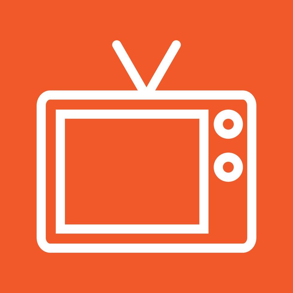 icono de fondo de color de línea de televisión vector