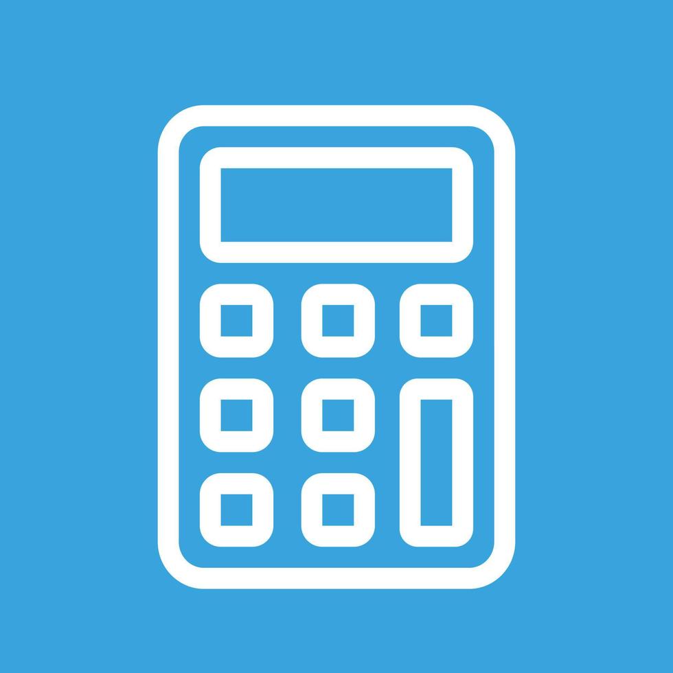 Calculator Line Color Background Icon vector